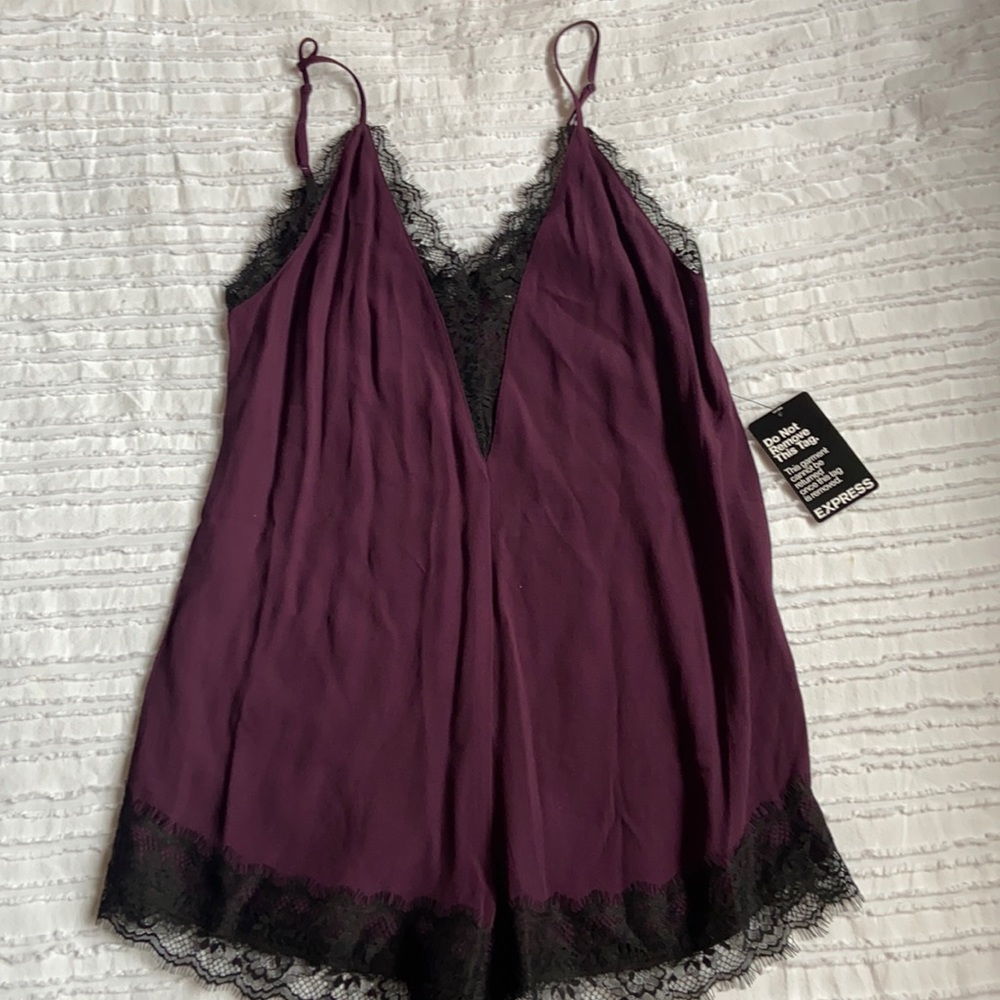 NWT express lace sleep romper